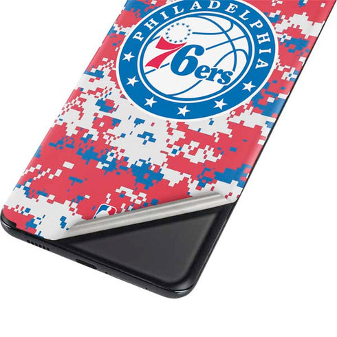 NBA Philadelphia 76ers Red Digi Camo Galaxy S21 Plus 5G Skin