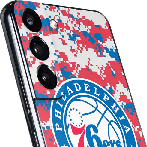 NBA Philadelphia 76ers Red Digi Camo Galaxy S22 Plus Skin