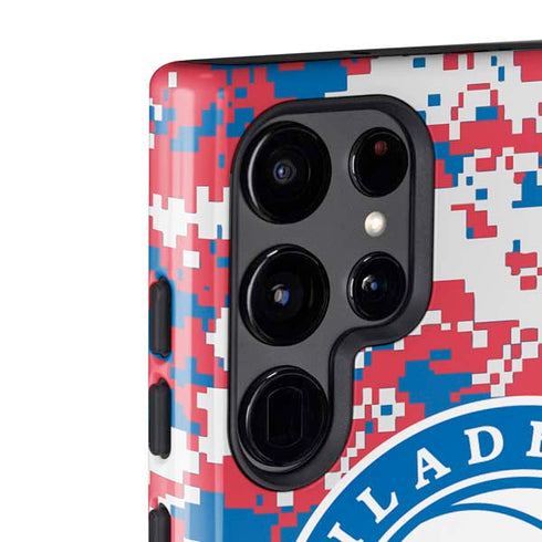 NBA Philadelphia 76ers Red Digi Camo Galaxy S22 Ultra Pro Case