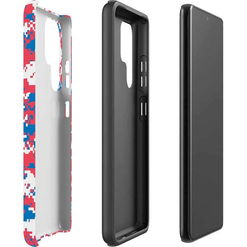 NBA Philadelphia 76ers Red Digi Camo Galaxy S22 Ultra Pro Case