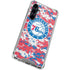 NBA Philadelphia 76ers Red Digi Camo Galaxy S23 FE Clear Case