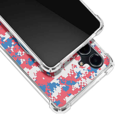 NBA Philadelphia 76ers Red Digi Camo Galaxy S23 FE Clear Case