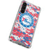 NBA Philadelphia 76ers Red Digi Camo Galaxy S23 Plus Clear Case