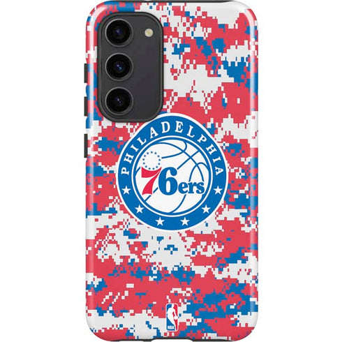 NBA Philadelphia 76ers Red Digi Camo Galaxy S23 Plus Pro Case