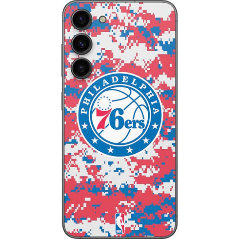 NBA Philadelphia 76ers Red Digi Camo Galaxy S23 Plus Skin