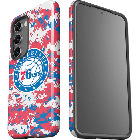NBA Philadelphia 76ers Red Digi Camo Galaxy S23 Pro Case