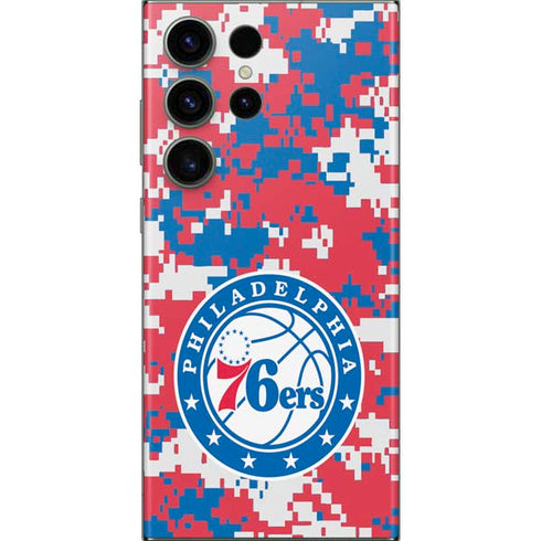 NBA Philadelphia 76ers Red Digi Camo Galaxy S23 Ultra Skin