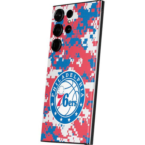NBA Philadelphia 76ers Red Digi Camo Galaxy S23 Ultra Skin