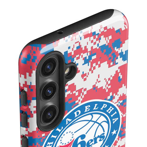 NBA Philadelphia 76ers Red Digi Camo Galaxy S24 Impact Case