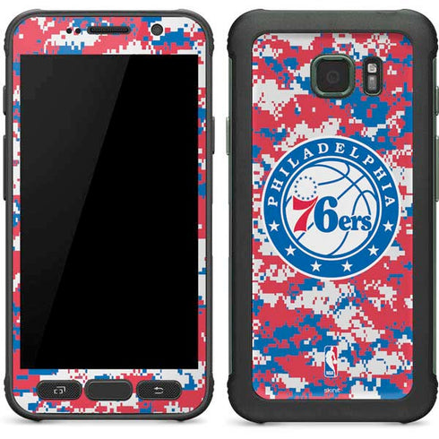 NBA Philadelphia 76ers Red Digi Camo Galaxy S7 Active Skin