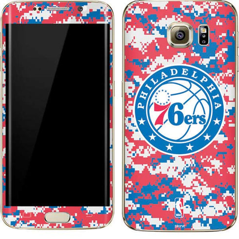 NBA Philadelphia 76ers Red Digi Camo Galaxy S7 Edge Skin