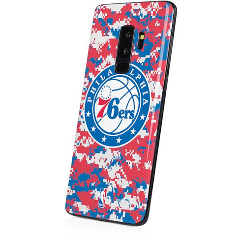 NBA Philadelphia 76ers Red Digi Camo Galaxy S9 Plus Skin