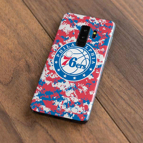 NBA Philadelphia 76ers Red Digi Camo Galaxy S9 Plus Skin