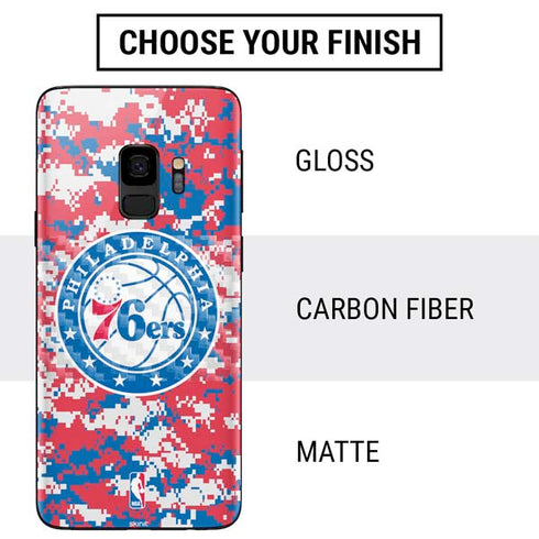 NBA Philadelphia 76ers Red Digi Camo Galaxy S9 Skin