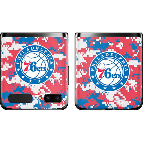 NBA Philadelphia 76ers Red Digi Camo Galaxy Z Flip Skin
