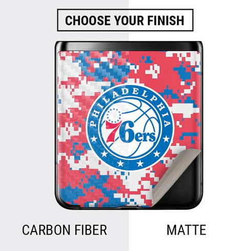 NBA Philadelphia 76ers Red Digi Camo Galaxy Z Flip Skin