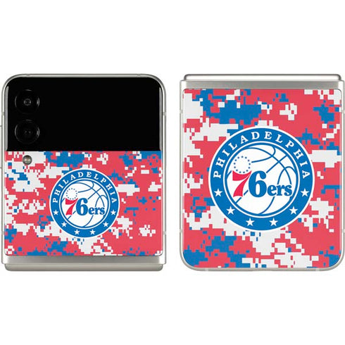 NBA Philadelphia 76ers Red Digi Camo Galaxy Z Flip3 5G Skin