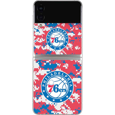 NBA Philadelphia 76ers Red Digi Camo Galaxy Z Flip3 5G Skin