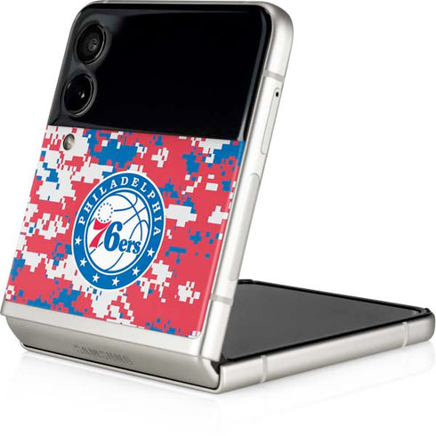 NBA Philadelphia 76ers Red Digi Camo Galaxy Z Flip3 5G Skin