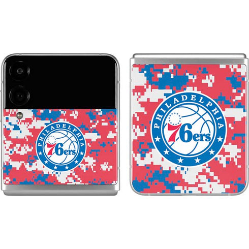NBA Philadelphia 76ers Red Digi Camo Galaxy Z Flip4 5G Skin