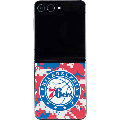 NBA Philadelphia 76ers Red Digi Camo Galaxy Z Flip5 5G Skin