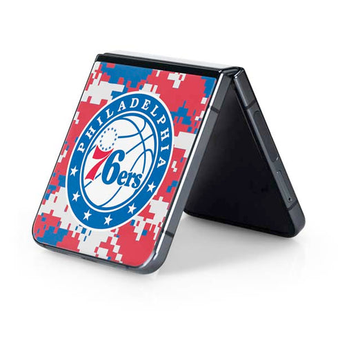 NBA Philadelphia 76ers Red Digi Camo Galaxy Z Flip5 5G Skin