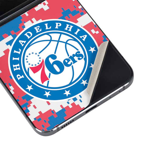 NBA Philadelphia 76ers Red Digi Camo Galaxy Z Flip5 5G Skin