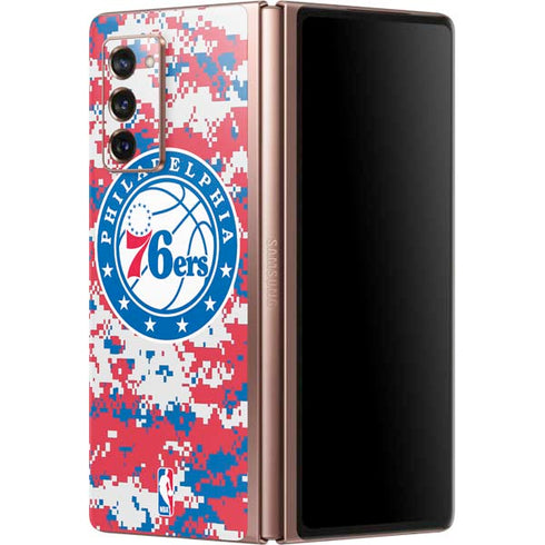 NBA Philadelphia 76ers Red Digi Camo Galaxy Z Fold2 5G Skin
