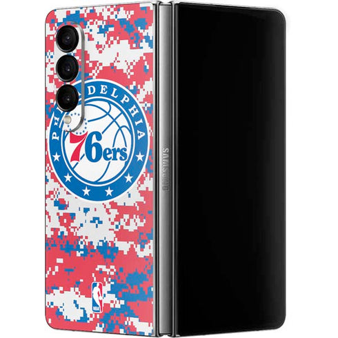 NBA Philadelphia 76ers Red Digi Camo Galaxy Z Fold4 5G Skin
