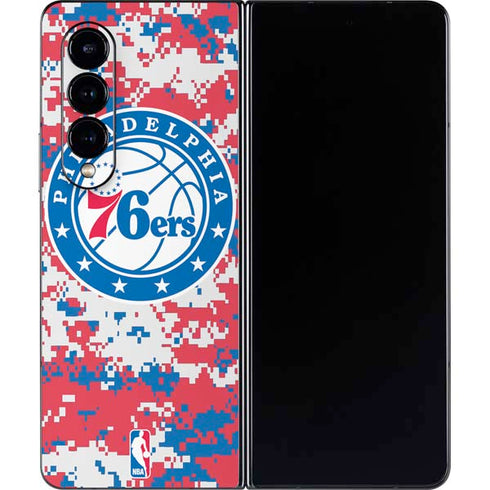 NBA Philadelphia 76ers Red Digi Camo Galaxy Z Fold4 5G Skin