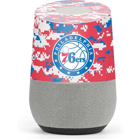 NBA Philadelphia 76ers Red Digi Camo Google Home Skin