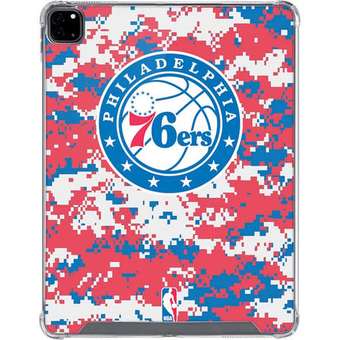 NBA Philadelphia 76ers Red Digi Camo iPad Pro 12.9in (2020) Clear Case