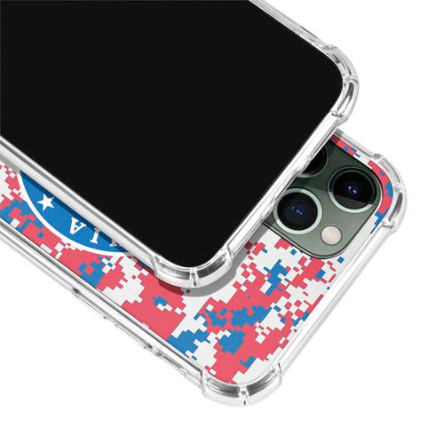 NBA Philadelphia 76ers Red Digi Camo iPhone 11 Pro Max Clear Case