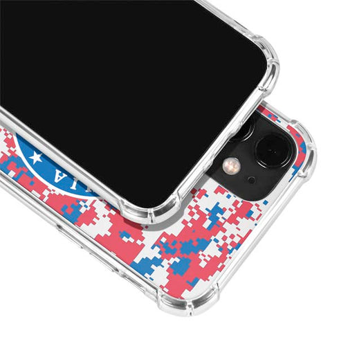 NBA Philadelphia 76ers Red Digi Camo iPhone 12 Clear Case