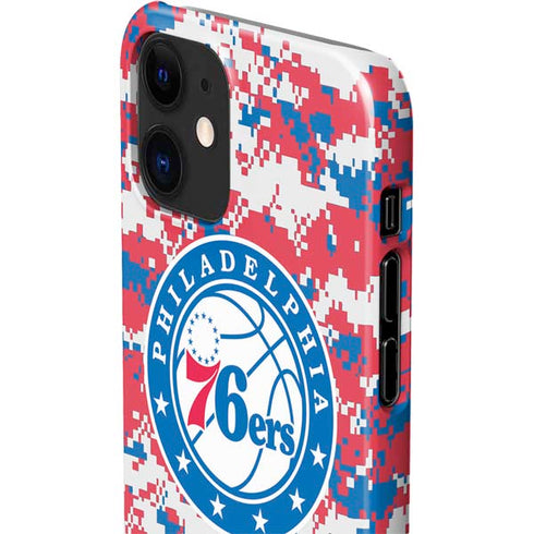 NBA Philadelphia 76ers Red Digi Camo iPhone 12 Mini Lite Case