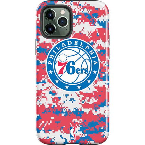 NBA Philadelphia 76ers Red Digi Camo iPhone 12 Pro Impact Case