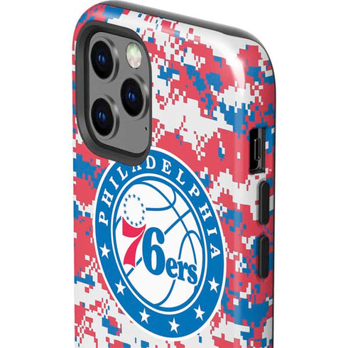 NBA Philadelphia 76ers Red Digi Camo iPhone 12 Pro Impact Case
