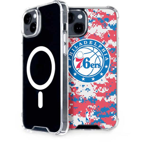 NBA Philadelphia 76ers Red Digi Camo iPhone 13 MagSafe Case