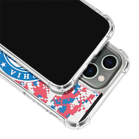NBA Philadelphia 76ers Red Digi Camo iPhone 13 Pro Clear Case
