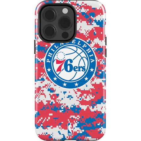 NBA Philadelphia 76ers Red Digi Camo iPhone 13 Pro Impact Case