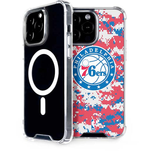 NBA Philadelphia 76ers Red Digi Camo iPhone 13 Pro Max MagSafe Case