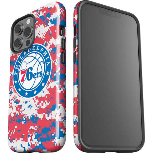 NBA Philadelphia 76ers Red Digi Camo iPhone 15 Pro Max Impact Case
