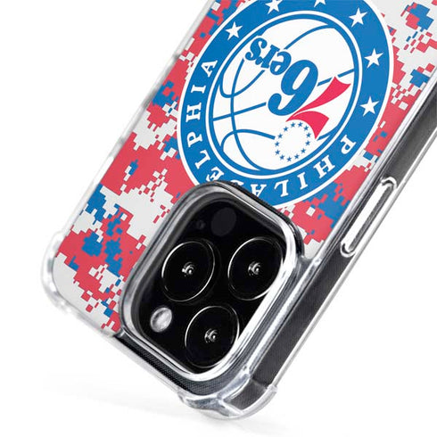 NBA Philadelphia 76ers Red Digi Camo iPhone 14 Pro Max MagSafe Case