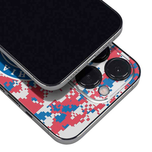 NBA Philadelphia 76ers Red Digi Camo iPhone 14 Pro Max Skin