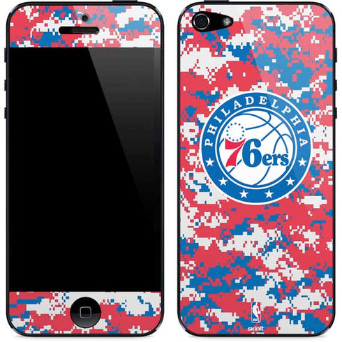 NBA Philadelphia 76ers Red Digi Camo iPhone 5/5s/5SE Skin