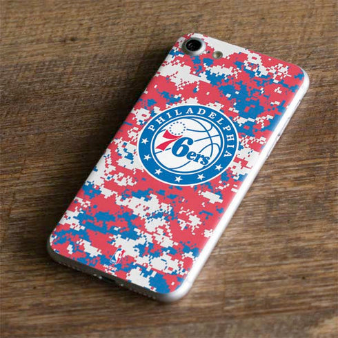 NBA Philadelphia 76ers Red Digi Camo iPhone 7 Skin