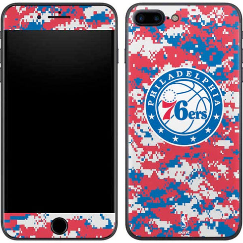 NBA Philadelphia 76ers Red Digi Camo iPhone 8 Plus Skin