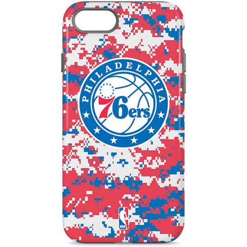 NBA Philadelphia 76ers Red Digi Camo iPhone 8 Pro Case