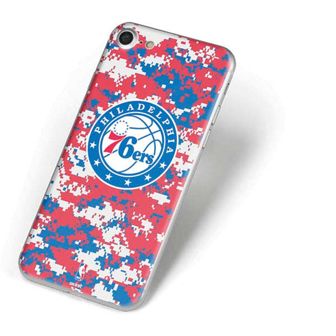 NBA Philadelphia 76ers Red Digi Camo iPhone 8 Skin