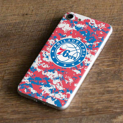 NBA Philadelphia 76ers Red Digi Camo iPhone 8 Skin